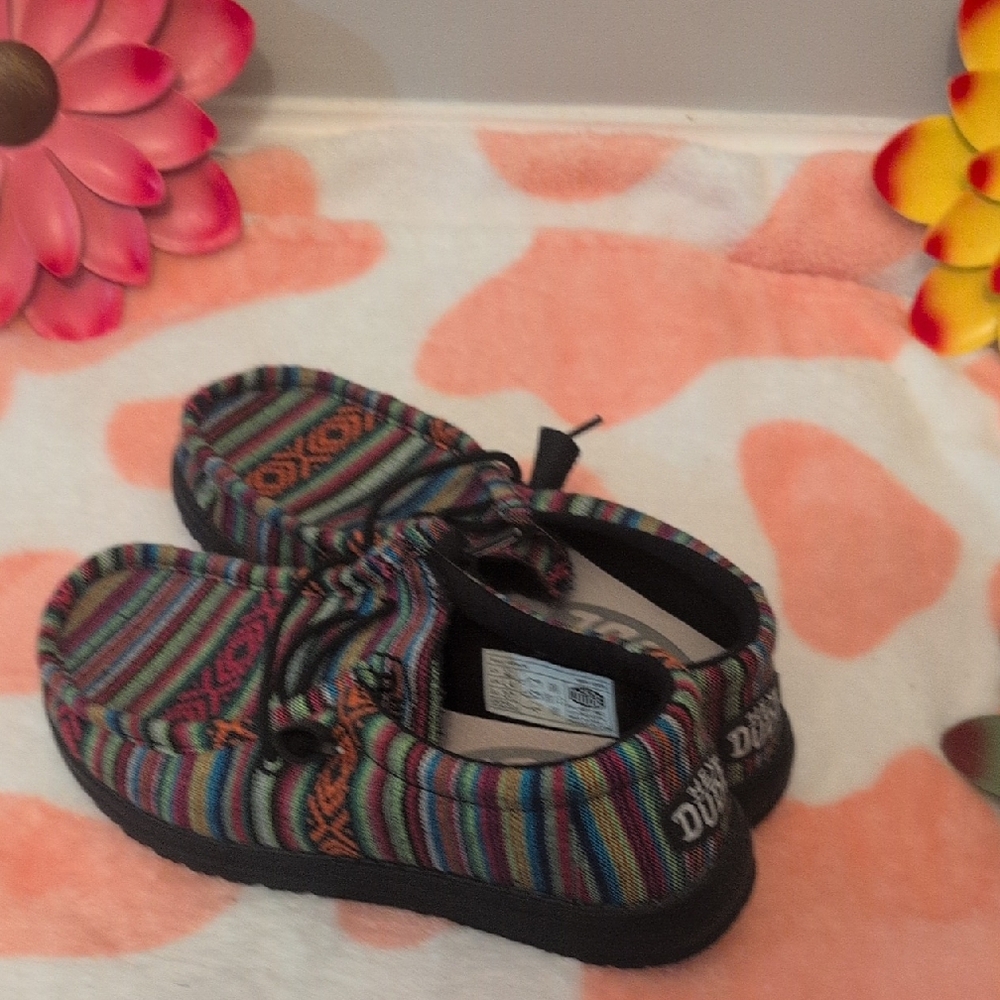 Hey Dude Colorful Striped Moccasins